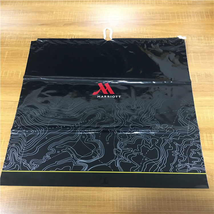 批发万豪酒店洗衣袋 塑料洗衣袋印刷 品牌酒店洗衣束口包装袋穿绳