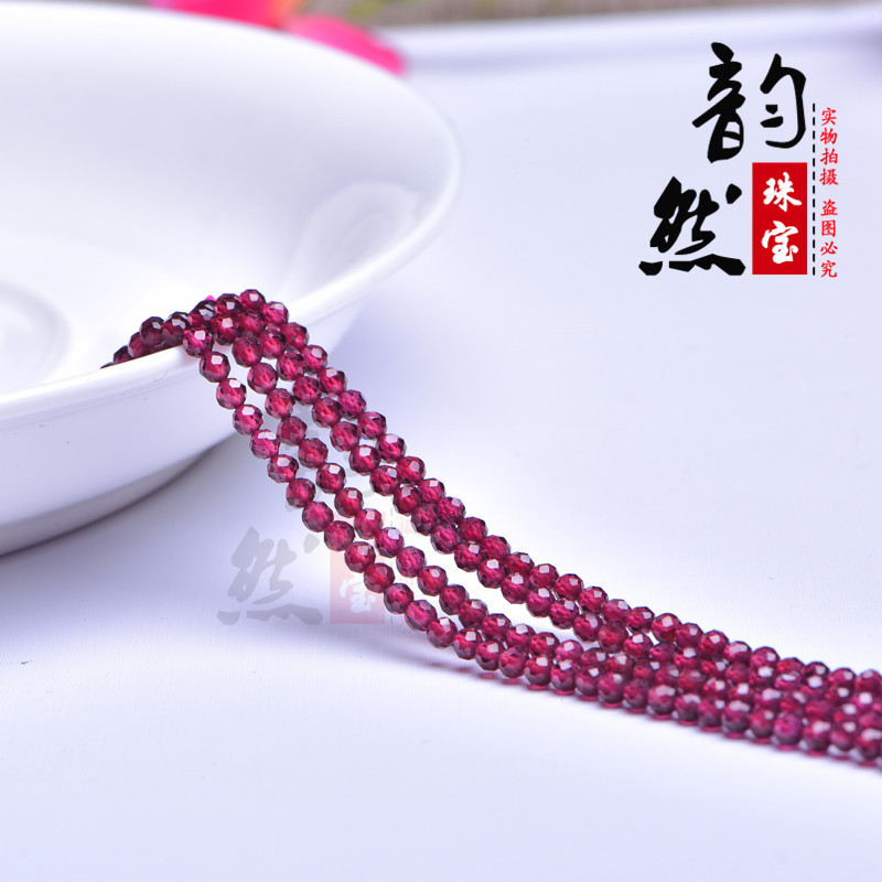 Wholesale purple tooth Black cut natural wine red garnet faceted loose bead accessories diy clavicle chain tassel spike
