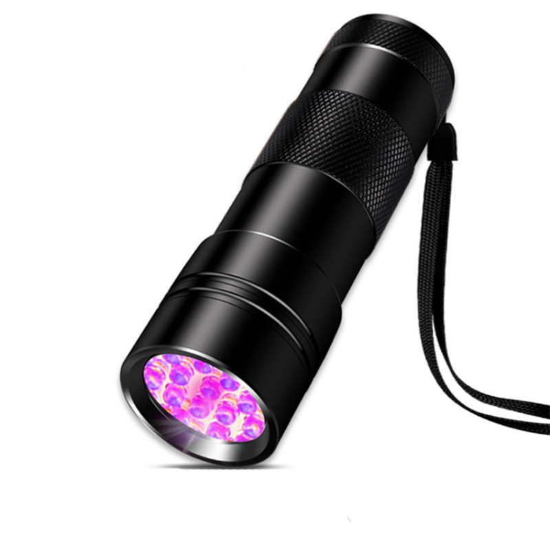 Taobao explosions 12LED purple flashlight UV ultraviolet small electric money detector fluorescent agent detection lamp wholesale