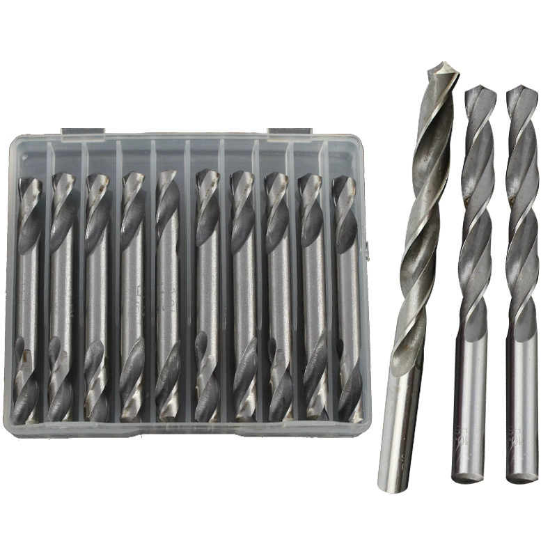 Оптовая продажа спиральное сверло с прямой ручкой 4341 прокатное сверло Высокоскоростная сталь с двойной головкой железное сверло из нержавеющей стали спиральное сверло