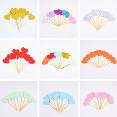 Wholesale Baking Packaging Multi-Style Love Sparkle Series Cake Decoration Stickers 10-Pack Wedding Decor Stickers