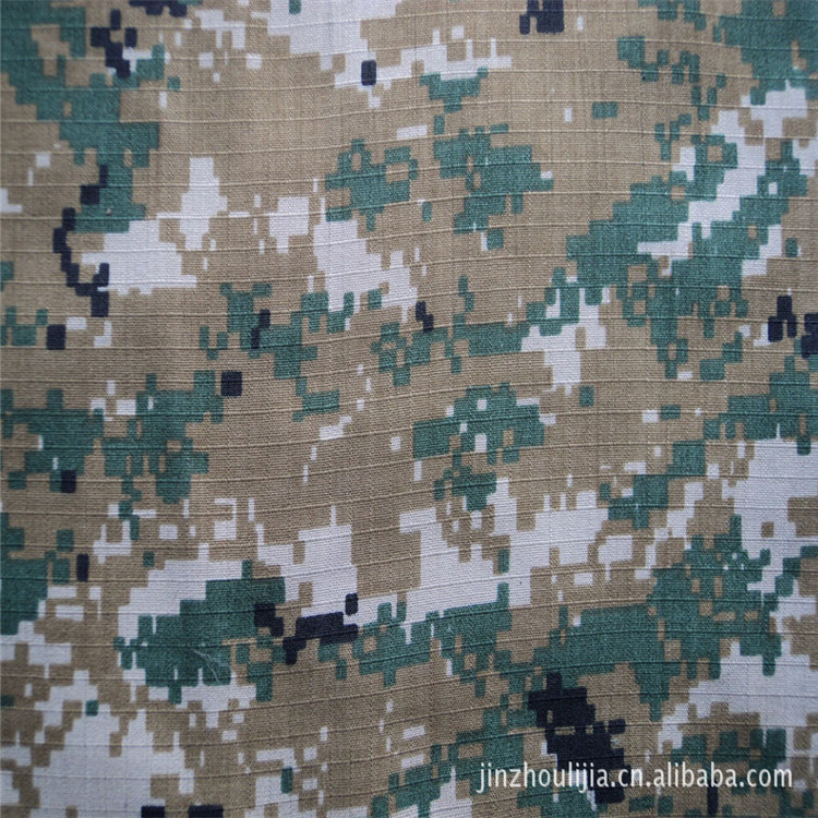 低价促销三厘格迷彩布 工装面料 室外用布  大学生军训服面料