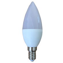 调光LED3W塑包铝E14蜡烛灯C37拉尾尖泡蜡烛灯纯白材质特价