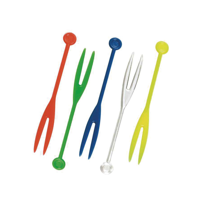 Fruta OK tenedor desechable fruta creativa palo de plástico fruta tenedor barra KTV color creativo tenedor fruta