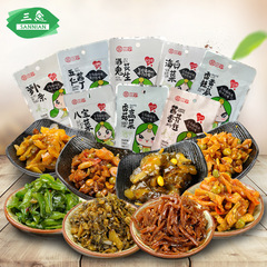 Three-Nian Pickled Vegetables - Whole Box 56 Pouches of Radish Pickles, Appetizer Vegetables, Side Dishes, Vegetable Preserves, Pickled and Pickled Vegetables, Small Bag Packaging