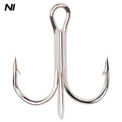 松瑞漁具黑紅茶銀魚鈎 100個/包袋裝路亞海釣三本鈎35647批發