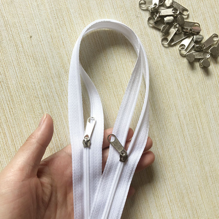 黑白色3号5号尼龙拉链1米1.5米 被套床单蚊帐家纺双头双向拉链