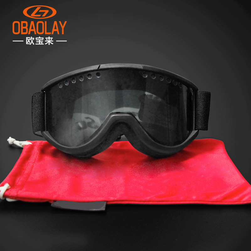 New cylindrical ski goggles double-layer anti-fog men's and women's outdoor wind and sand ski goggles ski goggles equipment