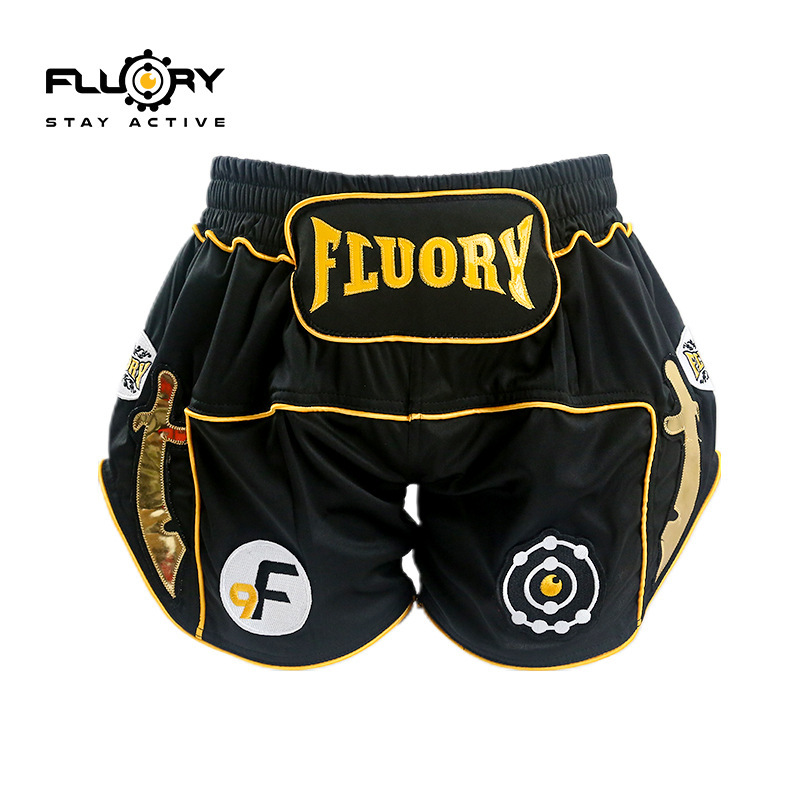 FLUORY fire base fighting shorts men's mma fancy professional Muay Thai shorts sparkling clothing clothing boxing pants