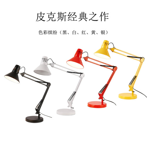American iron wire desk lamp with eye protection, tattoo embroidery LED dormitory study bedroom bedside host anti-blue light table lamp