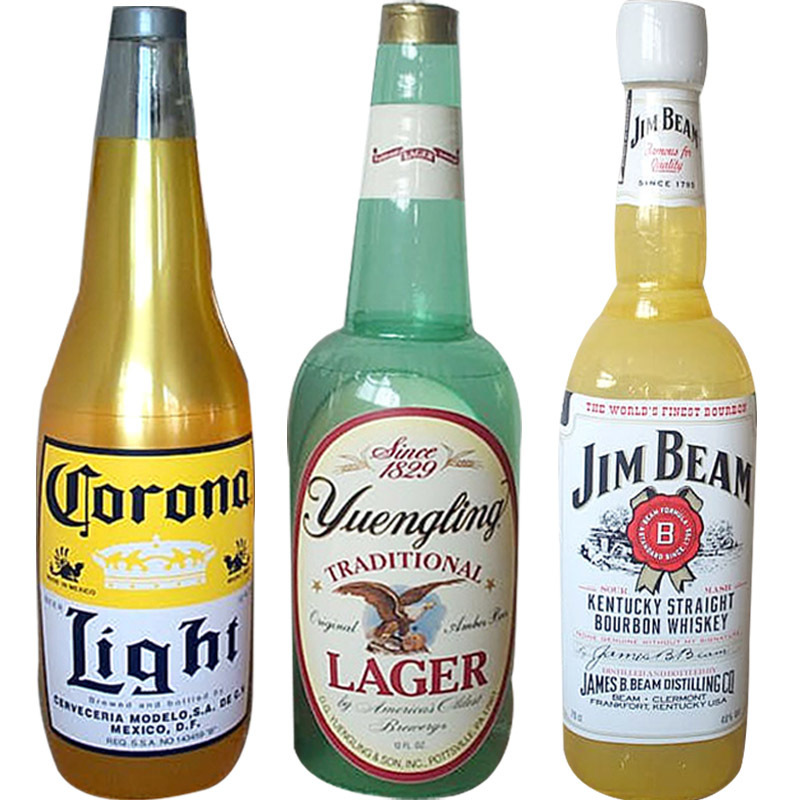 pvc充气啤酒易拉罐气模卡通广告瓶子不倒翁红酒瓶仿真展览模型