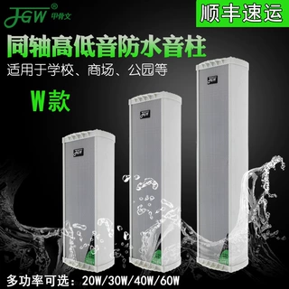 防水音柱40W学校同轴高低音壁挂音箱公共广播系统喇叭W款大喇叭
