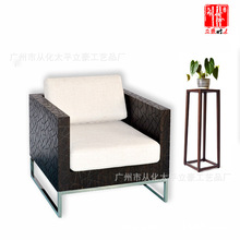 广州立豪竹家具厂加工楠竹沙发会客沙发办公竹沙发休闲代竹木沙发