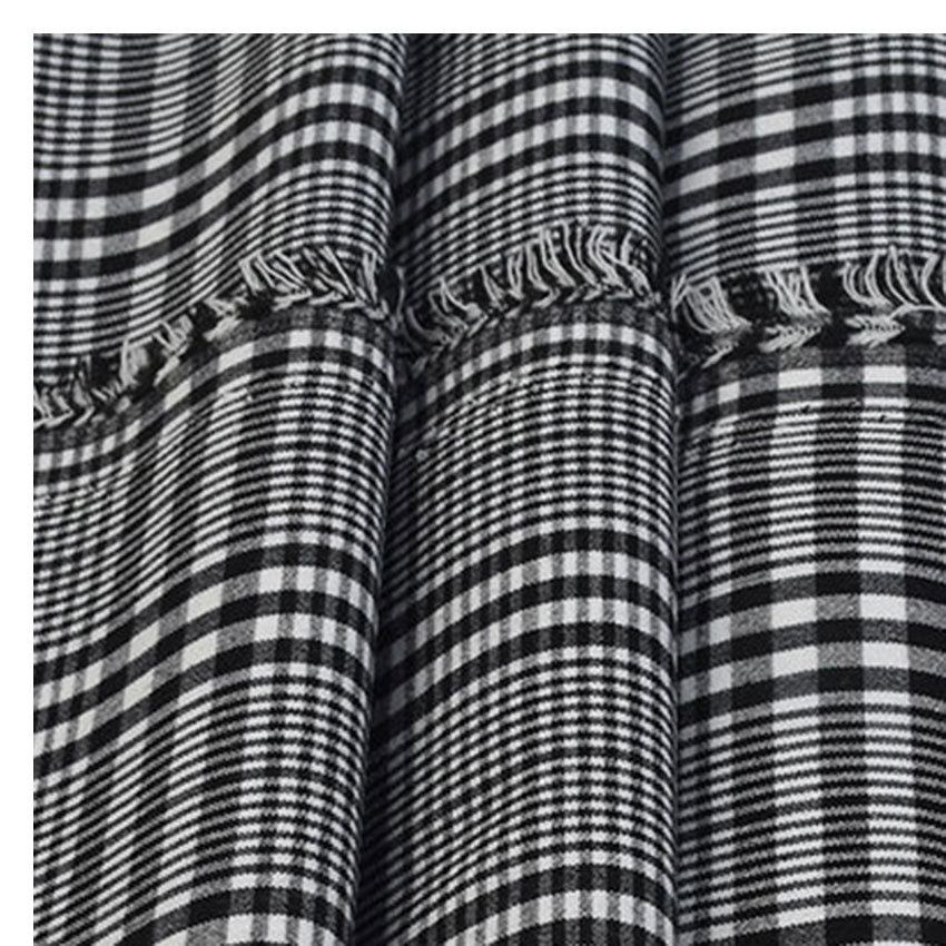 涤粘格子弹力布 色织格子布 经弹纬弹双弹面料 40D四面弹裤料