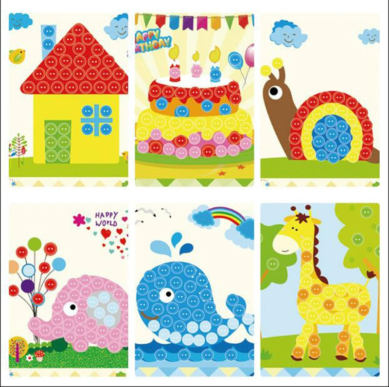 Детские наклейки, набор материалов для раннего возраста, DIY, 3-6 лет