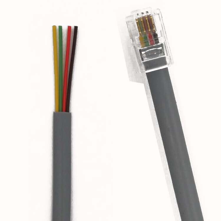 Factory spot four-core 28awg oxygen-free copper flat telephone line 4-core RJ11 Cable 1 meter Factory spot four-core 28awg oxygen-free copper flat telephone line 4-core RJ11 Cable 1 meter