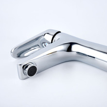 全銅面盆單孔 冷熱水龍頭 浴室櫃洗手盆龍頭台上盆洗臉池通用水嘴