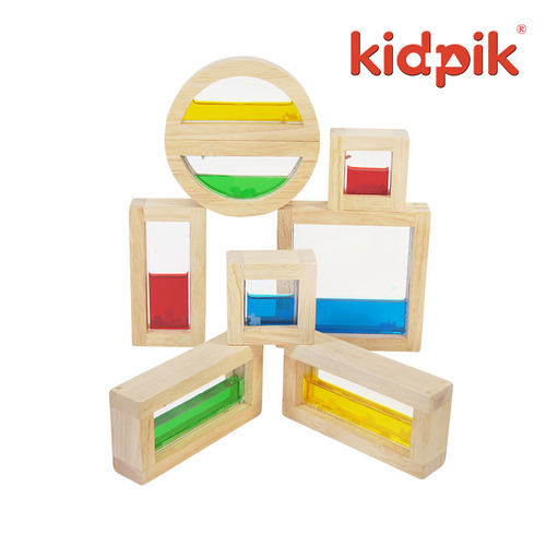 kidpik acrylic water building blocks rainbow building blocks wooden toys early education educational sound sensory 8 water plus fish