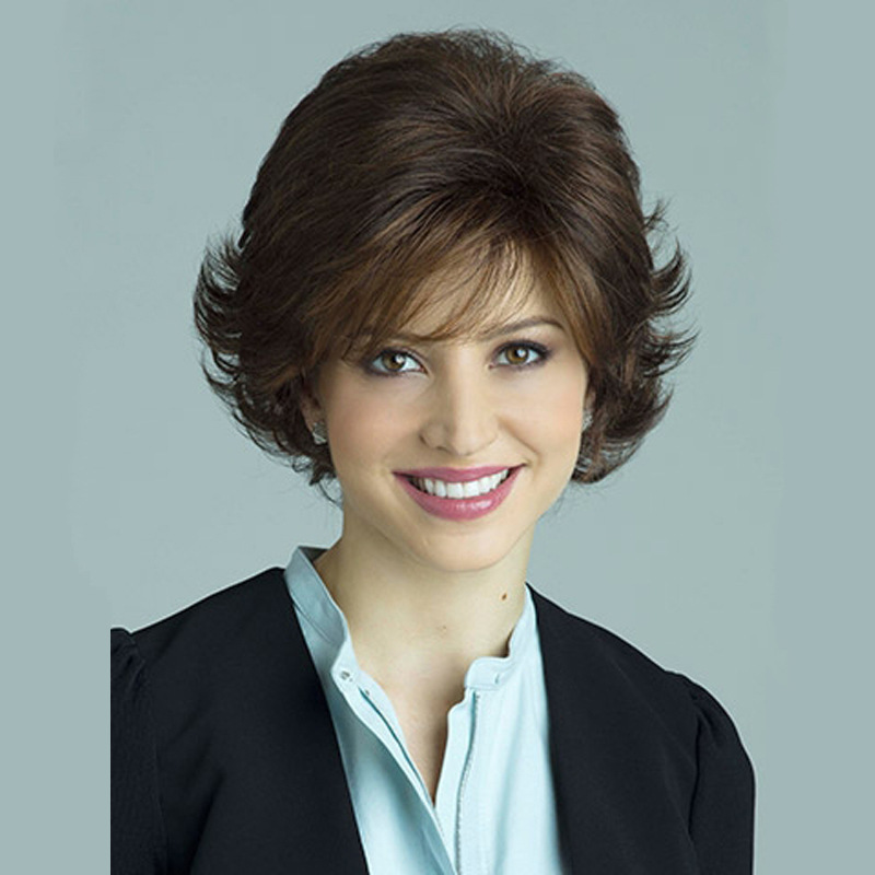 European and American wig ladies short hair brown short curly white wig cos wig headgear factory wholesale