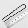 Iron U -shaped wave minimalist hair fork accessories women's spring diy material iron electro -black baked