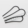 Iron U -shaped wave minimalist hair fork accessories women's spring diy material iron electro -black baked