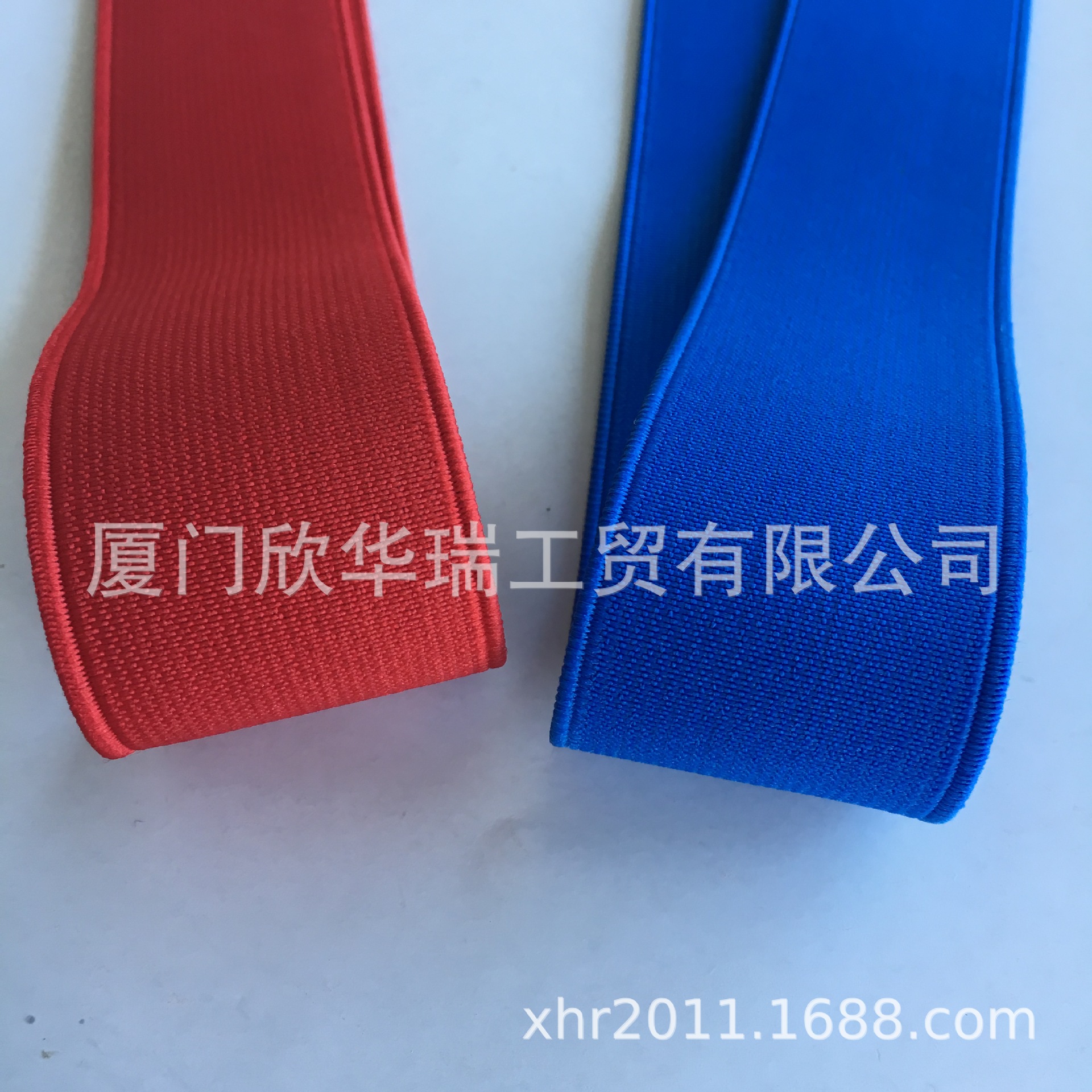 厂家供应4cm无梭机平纹锁边松紧带 可定 做颜色 箱包鞋材辅料