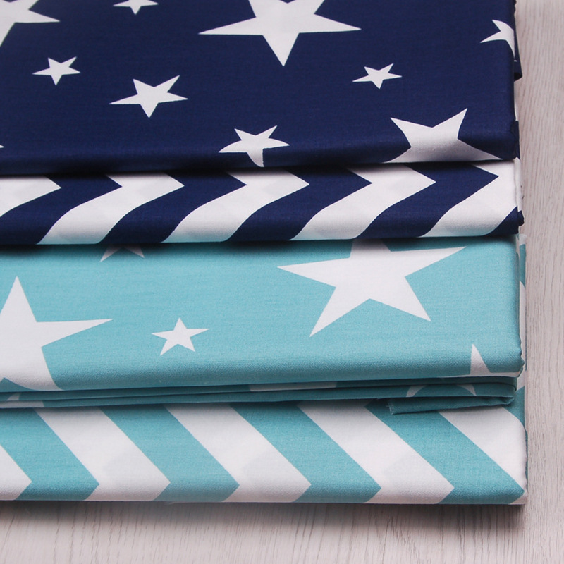 Wholesale supply cotton twill print cloth with five-pointed star fold line cotton twill fabric 1.6 width