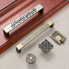 新款黑黃銅現代古典風格全實心鋅合金拉手衣櫃門把手抽屜酒櫃