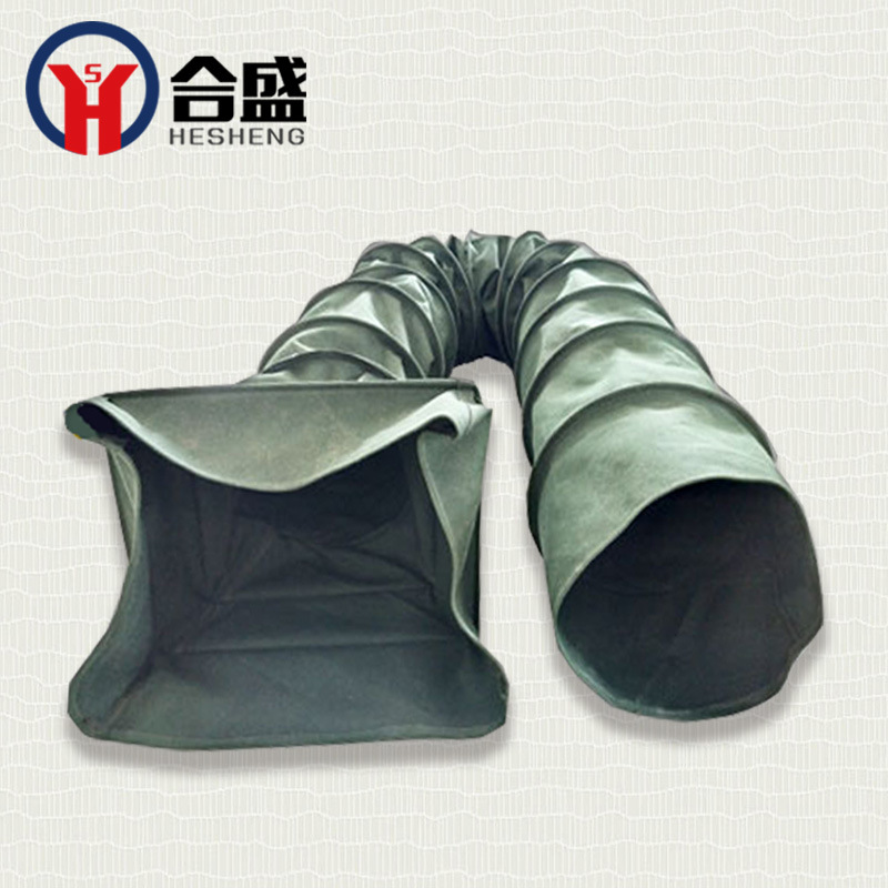 风机风管软连接橡胶布膨胀节排烟管道软接设备输送伸缩帆布袋现货