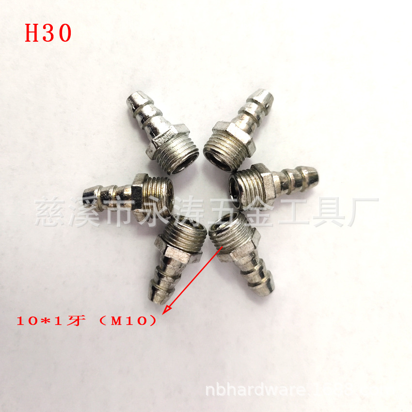 厂供应电动打气泵 连接管配件 M10螺纹（10*1牙）全铜出气嘴现货