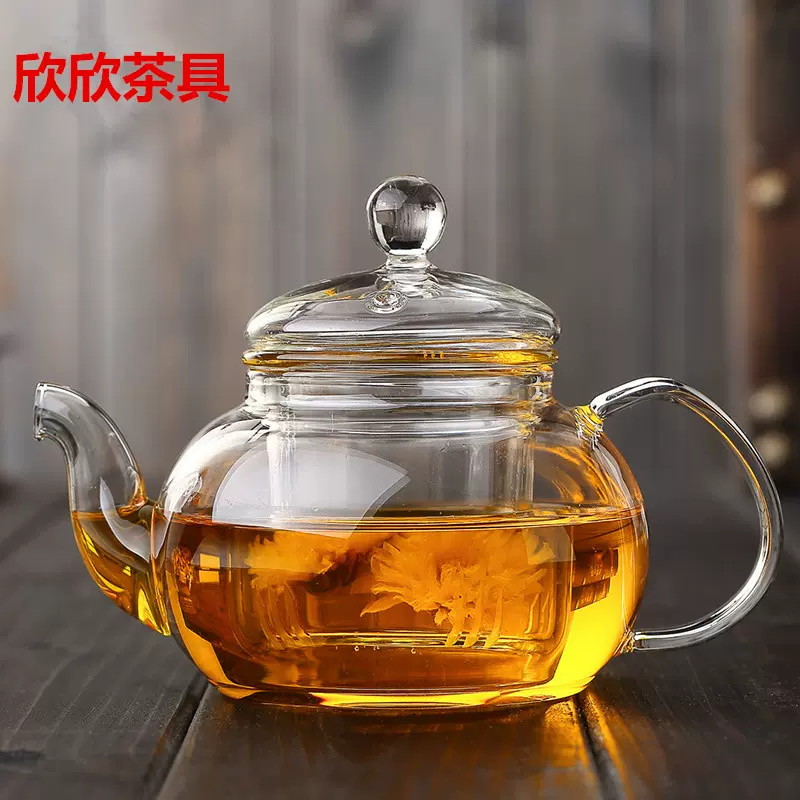玻璃茶具 花茶壶 玻璃壶 过滤加厚功夫茶壶泡茶壶带盖