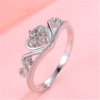 Taobao Tmall Hot Sell Romantic Crown Ring Inlays Diamond Crown Coronation Ring Source Personal Fashion Ring