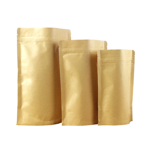 100 pieces of food paper bags, aluminum-coated kraft paper bags, self-sealing packaging bags, red date coffee sealed stand-up bag 