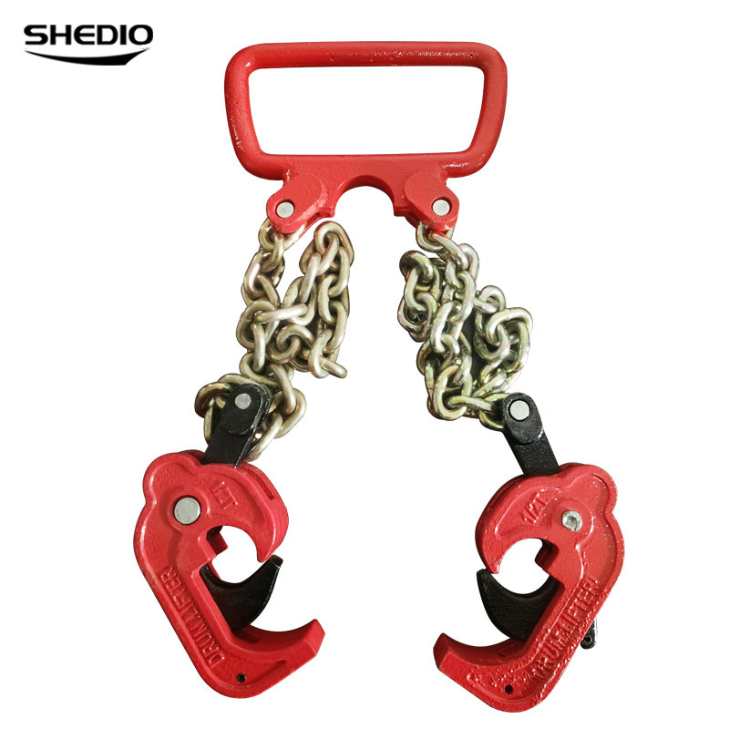 晟雕叉车油桶吊钳双链起重1t2t吊具双链晨雕厂家双链1t