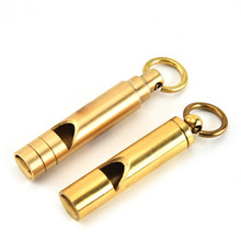 复古黄铜口哨 手工纯黄铜哨 裁判求生哨子 钥匙扣挂件 户外用品