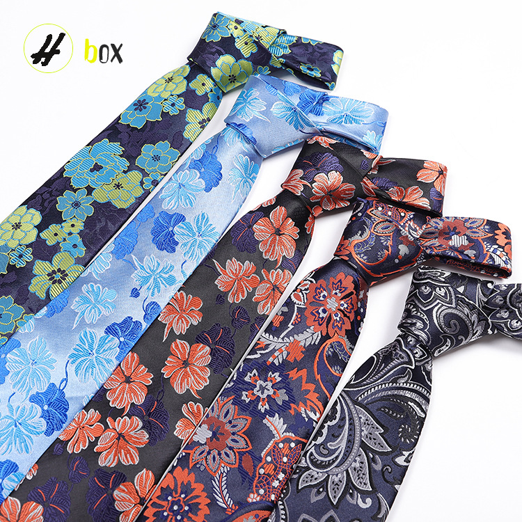 源头厂家现货批发领带男士涤纶丝提花花卉领带商务职业装搭配领带