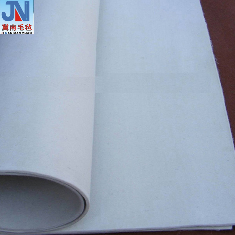 冀南厂家供应吸水化纤毛毡 拒水白色化纤毡 医疗器材用毛毡