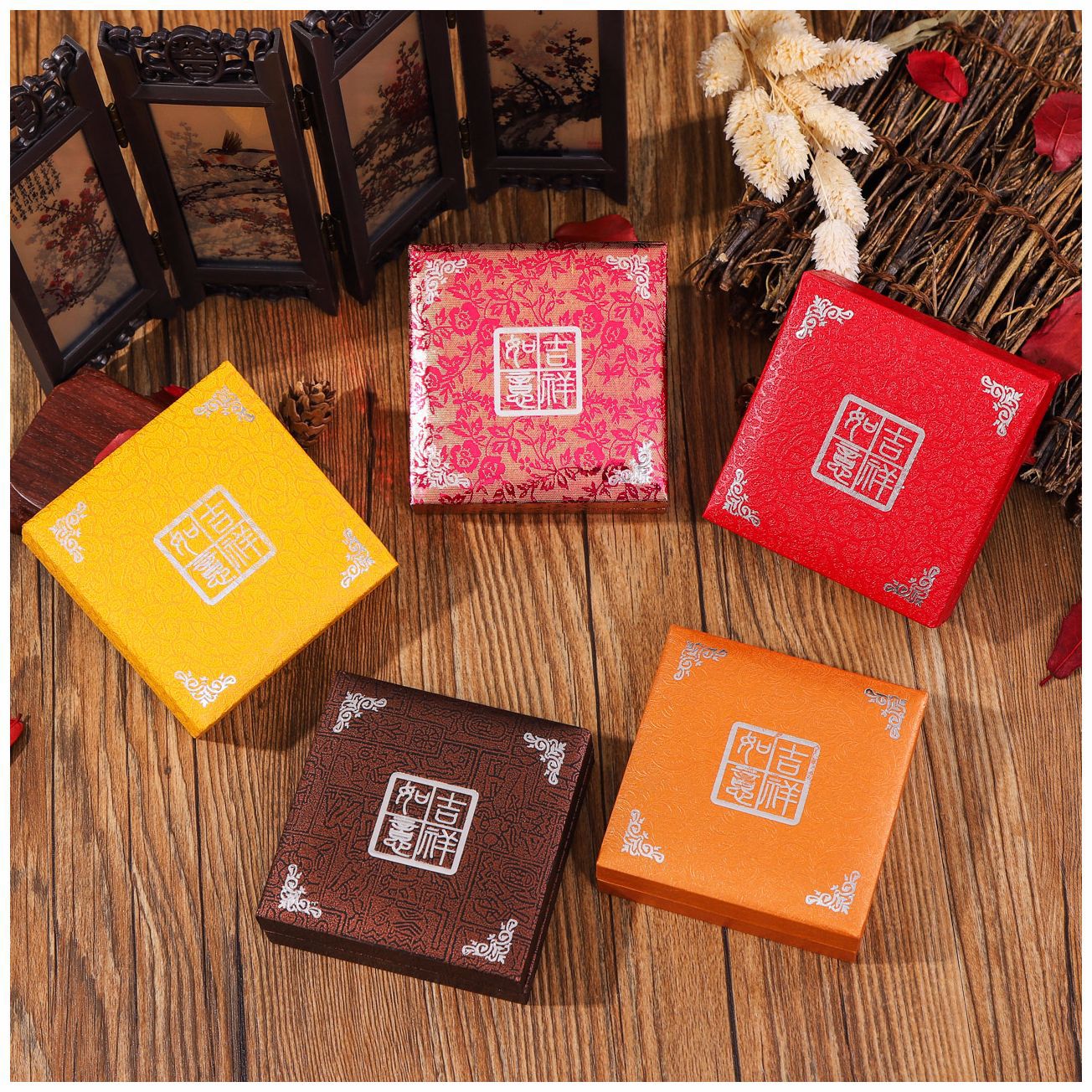 厂家批发 如意手镯首饰品包装盒 项链耳钉戒指盒子手镯吊坠手链盒