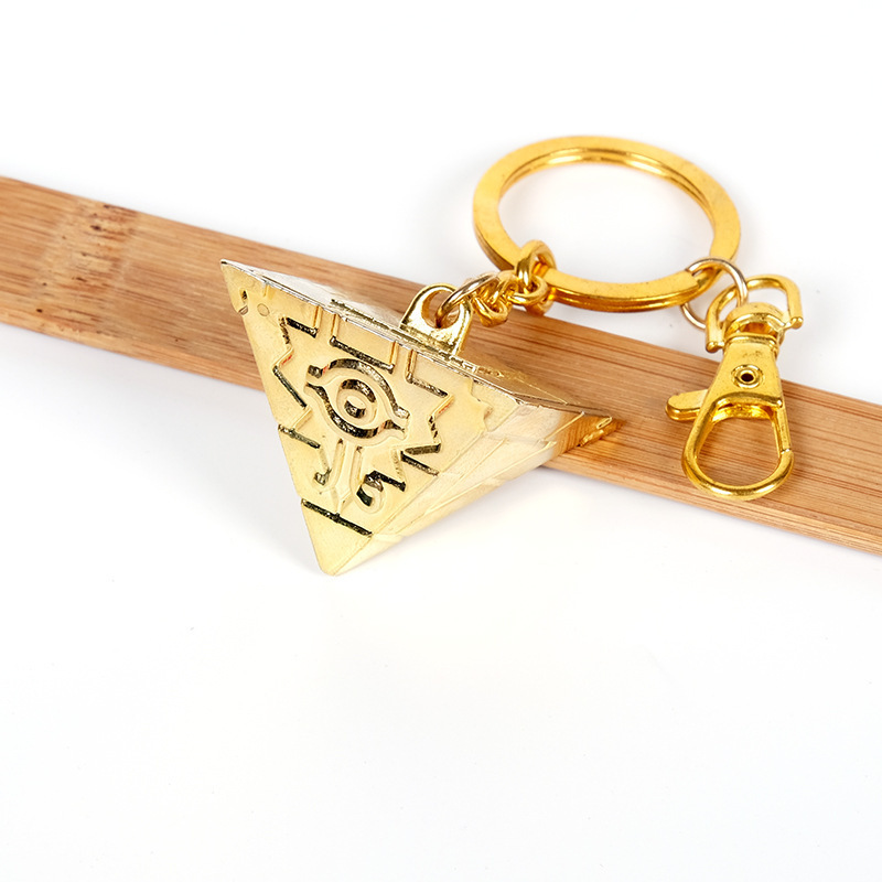 Yu-Gi-Oh Keychain Millennium Puzzle Artifact Anime Tin Wand Wisdom Wheel Eye Pendant Three-Dimensional Alloy Model