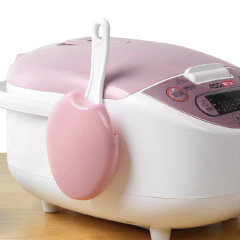 Bowl Ladle Storage Rack Kitchen Home Use Invisible Adhesive Wall Mount Electric Rice Cooker Rice Spoon Hook Stand No Drilling