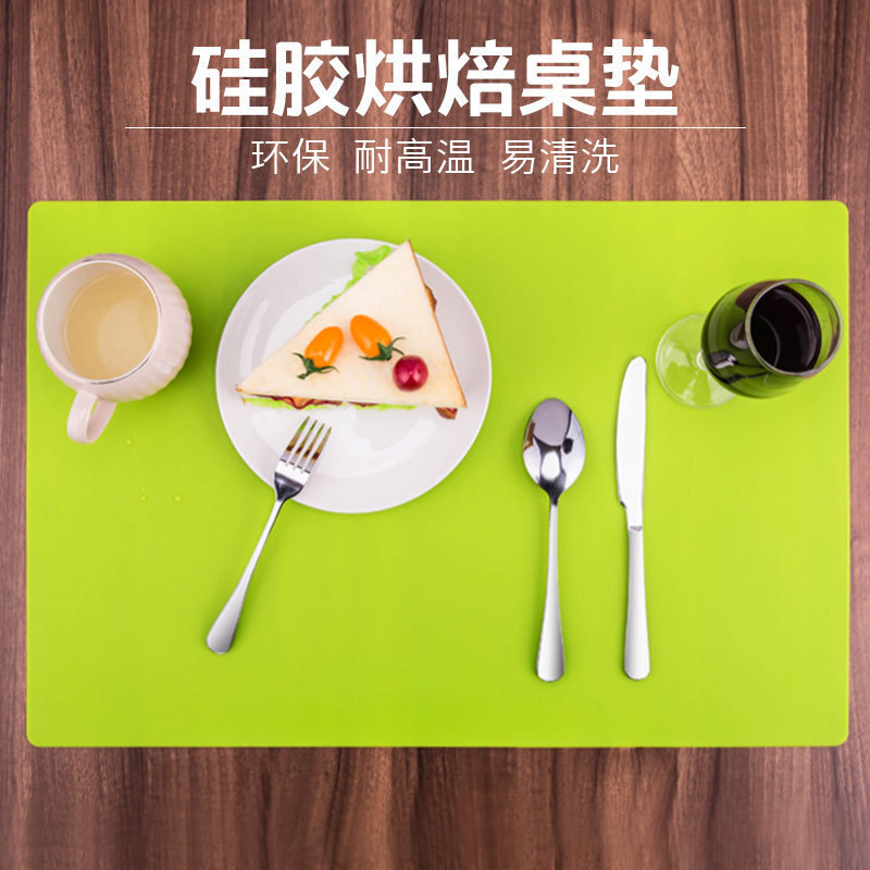 Food grade foldable Silicone Placemat heat insulation non-slip silicone mat non-stick table mat children student placemat