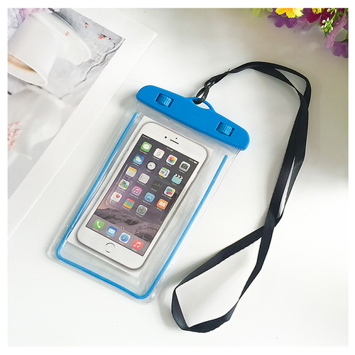  new mobile phone waterproof bag touch screen mobile phone case pvc outdoor swimming fluorescent mobile phone bag wholesale