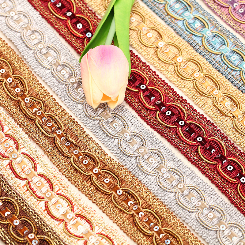 现货厂家专业供应各种规格2018装饰沙发边靠垫小边织带