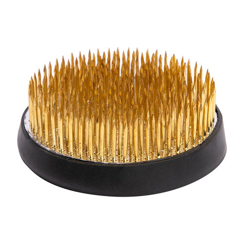 Kenshan copper needle flower arranging device round with rubber cover Ohara Ryu Chifang Sogetsu Ryu Chinese style flower arranging fixed artifact
