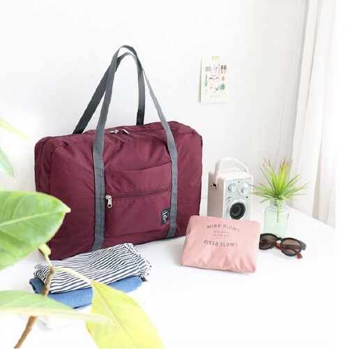 Collapsible Travel Shoulder Hand Carry Waterproof Clothing Luggage Organizing Storage Bag Pouch Convenient Second Generation Airport Bag