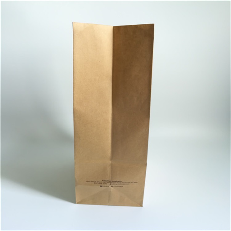 厂家订 做一次性外卖打包牛皮纸袋大号方底降解防油纸袋Food bag