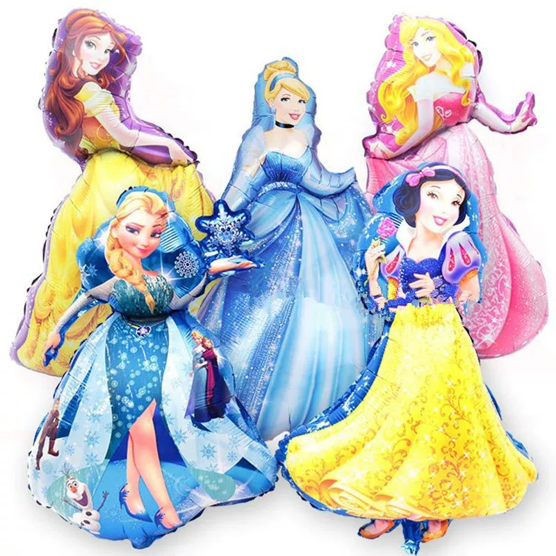 Пластик-воздушный шар Princess Cartoon Balloon, фольга/алюминиевая плёнка, размер 18, украшение для вечеринки (надувной)