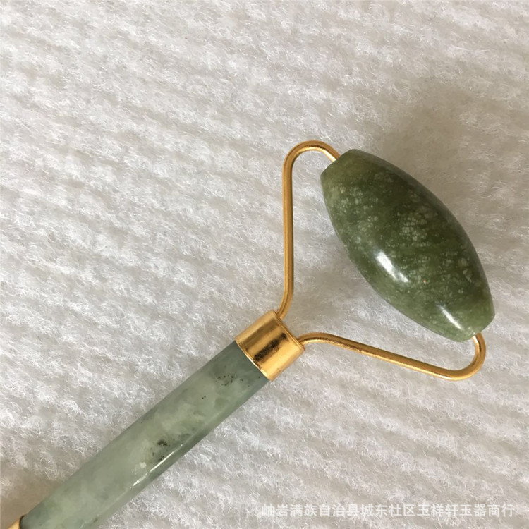 Masajeador de rodillos de jade de soldadura Rodillo de masaje facial cara natural Xiuyu cara masaje adelgazante Jade belleza contenedor