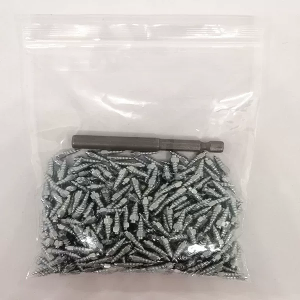 Car Winter Wear-Resistant Tungsten Steel 500Pcs/4*12Mm Anti-Slip Tire Spikes with Installation Tools Cross-Border