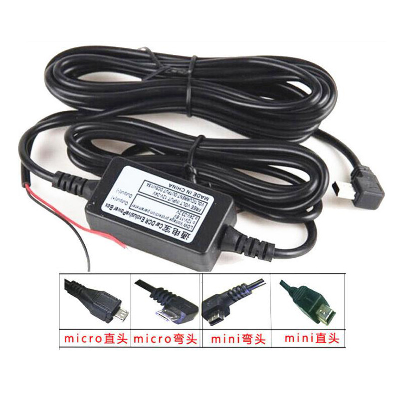 Power Adapter 24V12V to 5V 2A for Dash Cam Parking Monitoring Cable Acc Voltage Reduction Cable Time-Lapse Recording Obd